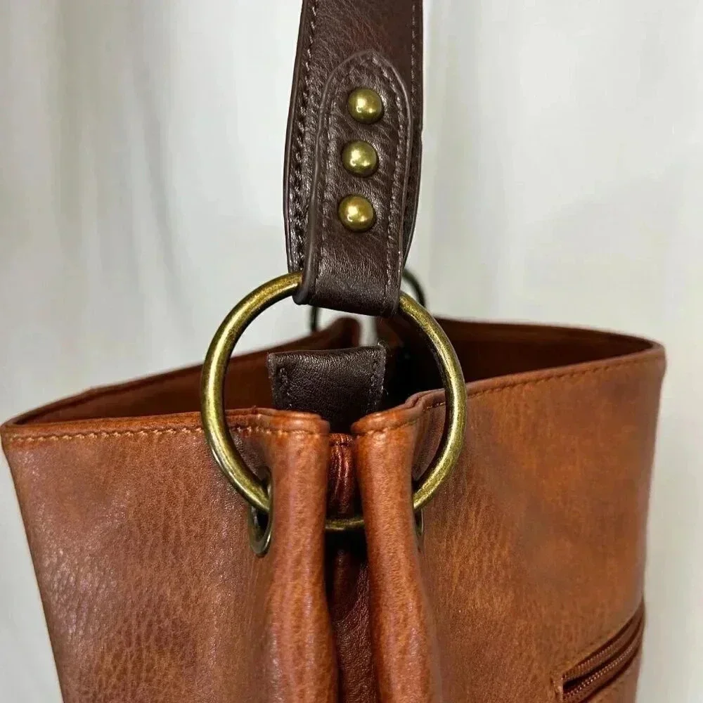 Montana West Two Tone Brown Shoulder Bag Handbag